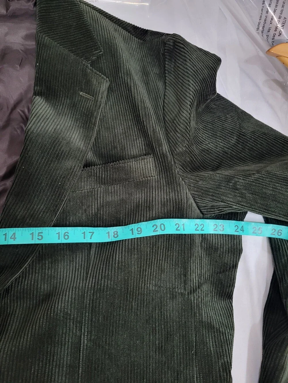 J Crew Crosby Classic-fit suit jacket in Italian corduroy CL269 44R Green